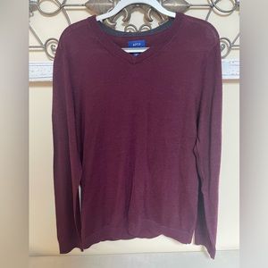Apt. 9 Men’s Burgundy Lightweight V-Neck Sweater, Size Medium